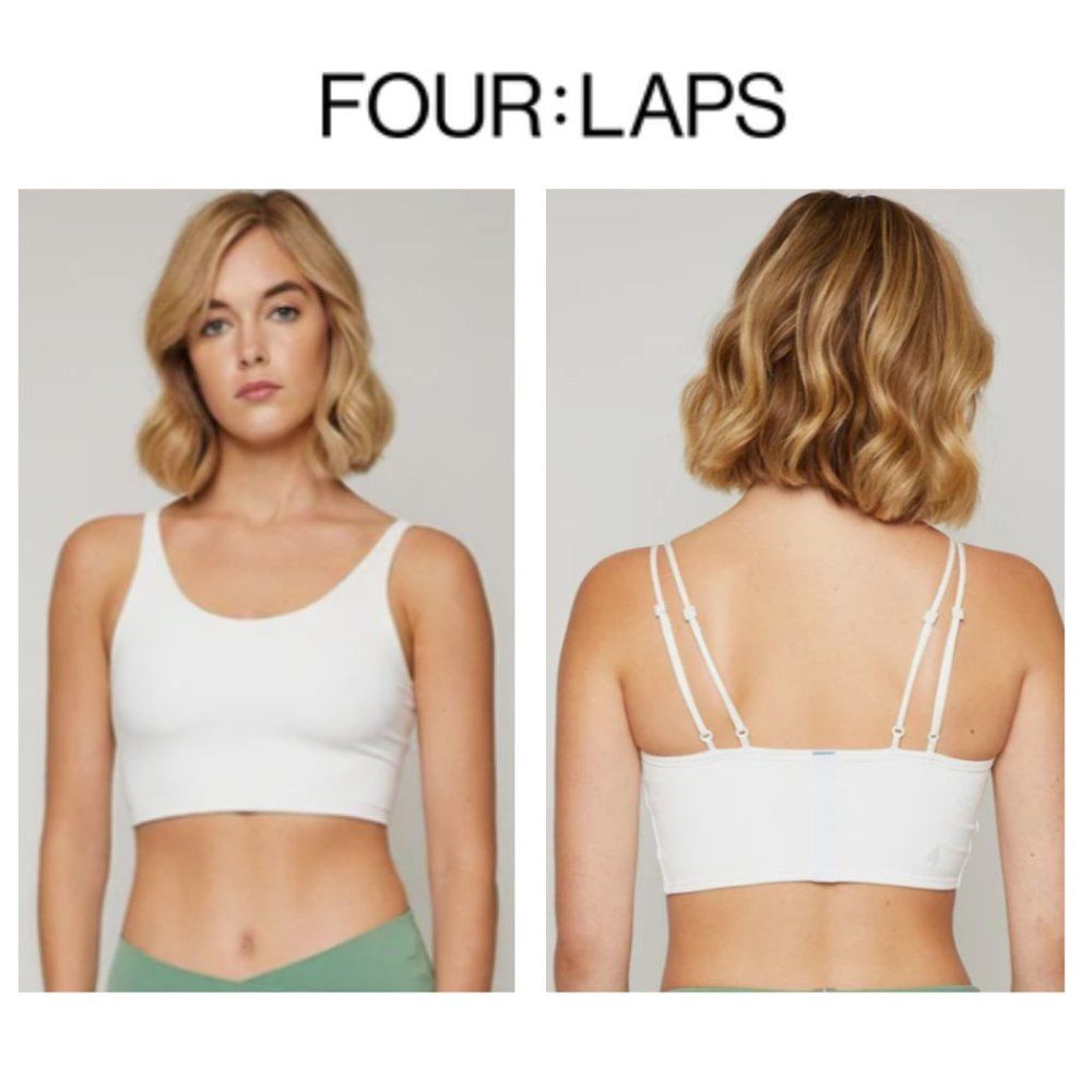 NWT Fourlaps Poise Longline Bra White